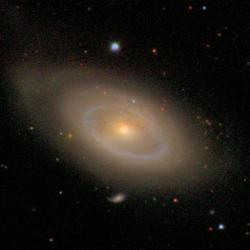 Multicolour SDSS optical images of NGC5806 and NGC5750, nearby spiral galaxies with active nuclei similar to those being studied by Westoby and his collaborators. Image credit: The Sloan Digital Sky Survey