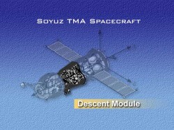 The Soyuz descent module (highlighted) (NASA)