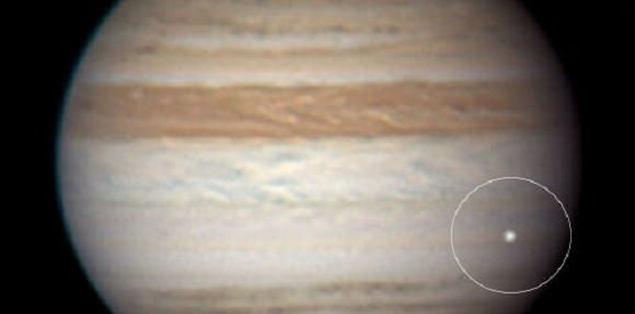 A color composite image of the June 3rd Jupiter impact flash. Credit: Anthony Wesley of Broken Hill, Australia.