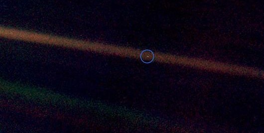 Voyager 1 pale blue dot. Image credit: NASA/JPL