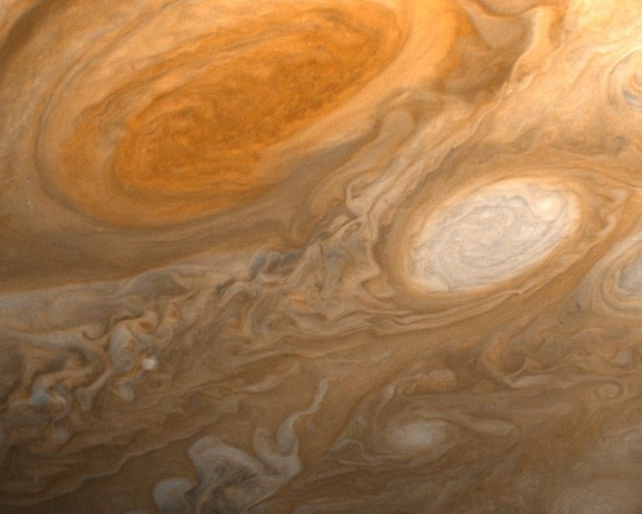 Jupiter's Red Spot, seen by Voyager 1. Image credit: NASA/JPL