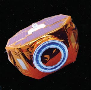 An artist impression of the tiny IBEX probe. Image Credit: NASA