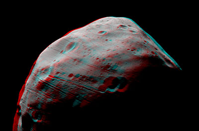 Phobos in 3-D.  Credits: ESA/ DLR/ FU Berlin (G. Neukum)