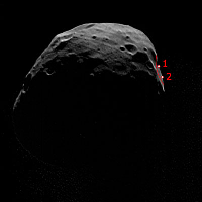 Phobos.  Credits: ESA/ DLR/ FU Berlin (G. Neukum)
