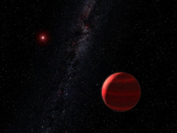 Red Dwarf star and planet. Artists impression (NASA)