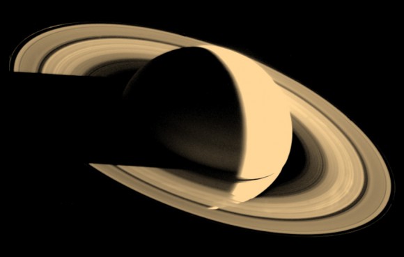 Saturn captured by Voyager. Image credit: NASA/JPL
