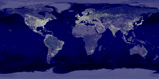 Earthlights - Credit: NASA