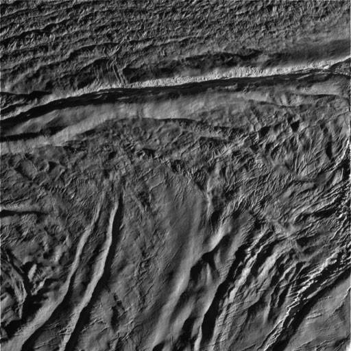 Region "7" of the Cassini's skeet shoot of Enceladus.  Credit:  NASA/JPL