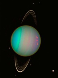 Uranus. Does it on its side (NASA/Hubble)