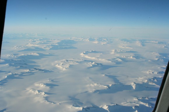Aerial view of Antarctica.  Photo credit: L. McFadden 2008