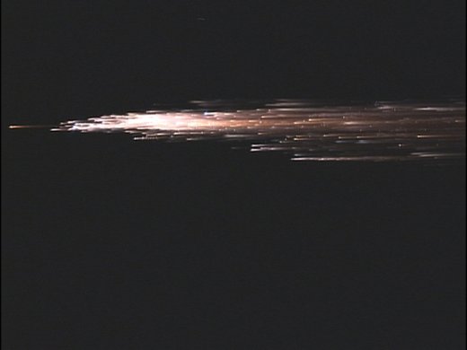 A shower of debris results as the ATV continues its plunge through the atmosphere.  Credit: ESA