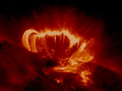Solar flare on the surface of the Sun. Image credit: NASA