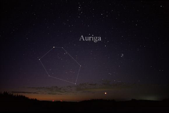The constellation Auriga as it can be seen by the naked eye. Credit: Till Credner/allthesky.com