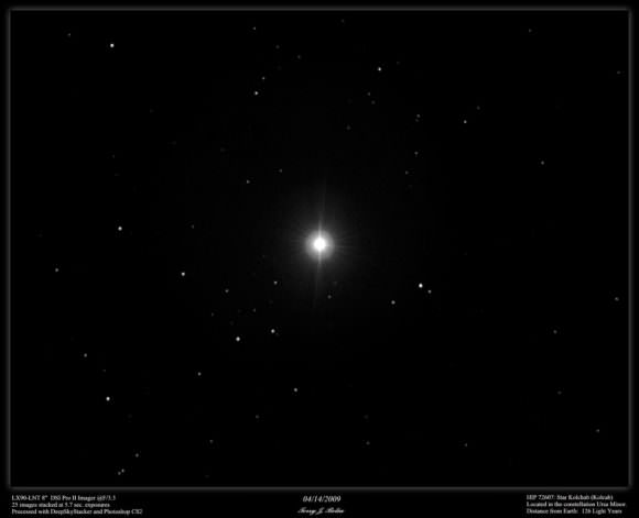 Alpha Areitis (Hamal), the brightest star in the Aries constellation. Credit: astrotx.com 