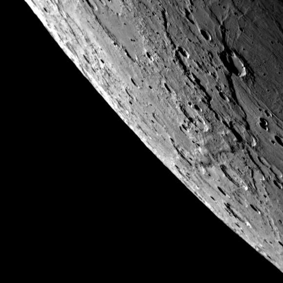 Mercury's limb.  Credit: NASA/Johns Hopkins University Applied Physics Laboratory/Carnegie Institution of Washington