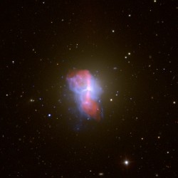 Chandra X-ray image of M84 (NASA/CXC/MPE/A.Finoguenov et al.); Radio (NSF/NRAO/VLA/ESO/R.A.Laing et al); Optical (SDSS)
