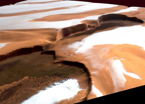 Mars North Pole.  Credit: ESA/DLR FU Berlin (G. Neukum)