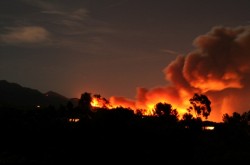 The advance of the wildfires can be very fast. A view of the Santa Barbara fire (Tynan Daniels/CNN)