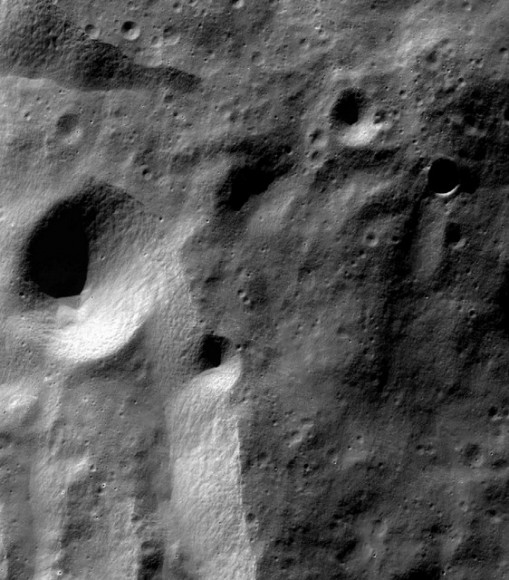 Image from the TMC of the Moon's polar region. Credit: ISRO