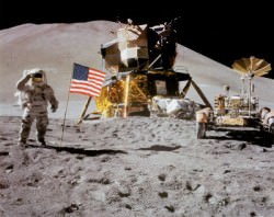 Astronauts on the Moon. Image credit: NASA