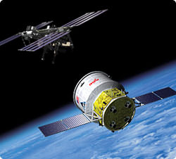 Orbital's Cygnus module will be used for ISS resupply.  Credit:  Orbital