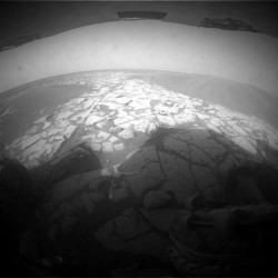 Recent view from Opportunity's hazard camera.  Credit: NASA/JPL/Cornell