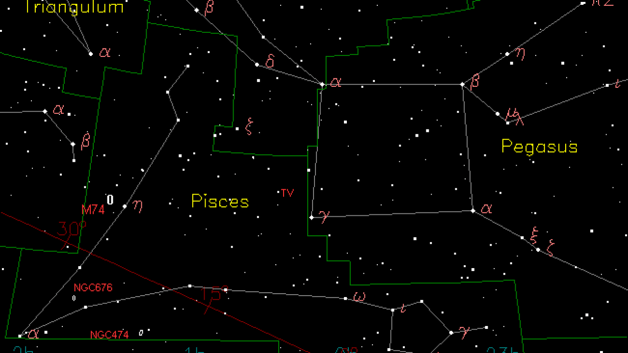 Pisces Constellation Star Chart