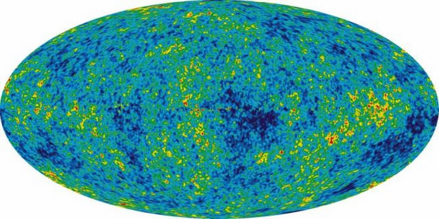 A map of the CMB as captured by the Wilkinson Microwave Anisotropy Probe. Credit: WMAP team