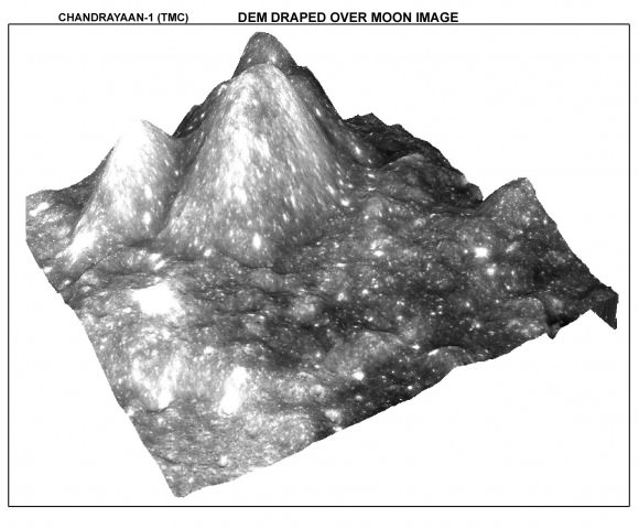 Moon 3D from the TMC.  Credit:  ISRO