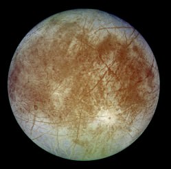 Europa.  Credit: NASA