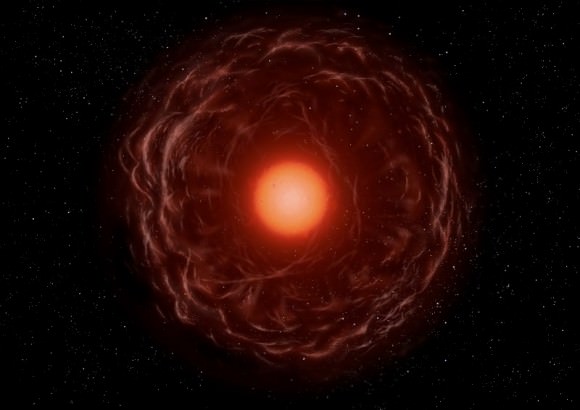 Artist's impression of a red giant star. Image credit: ESO