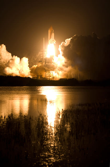 STS-119 launch.  Credit: NASA