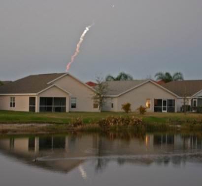 STS-119 launch.  Credit:  Maynard Pittendreigh