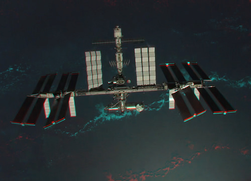 More ISS in 3-D.  Credit:  Nathanial Burton-Bradford