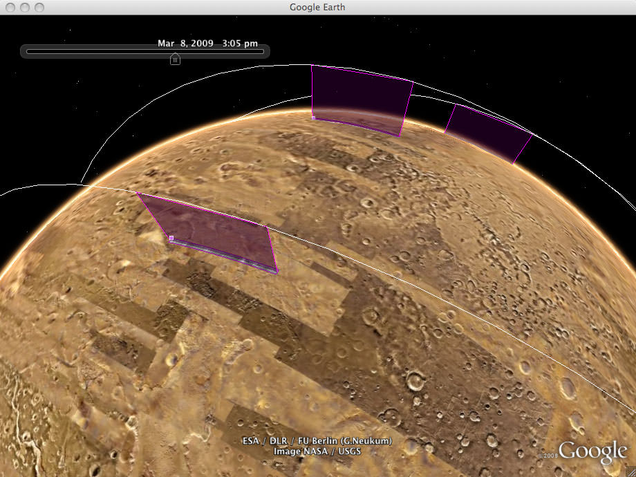 google earth now live from mars