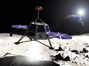 Artist concept of the Odyssey Moon lander. Credit: Odyssey Moon