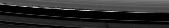 Shadows on the rings, closer. Credit: NASA/Cassini/UnmannedSpaceflight.com
