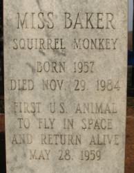 Miss Baker's memorial. Image Credit:DCmemorials.com