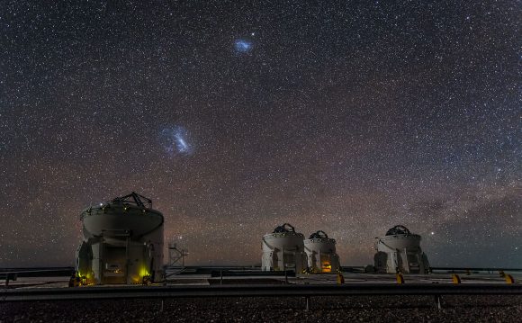 Small and Large Magellanic Clouds over Paranal Observatory Credit: ESO/J. Colosimo