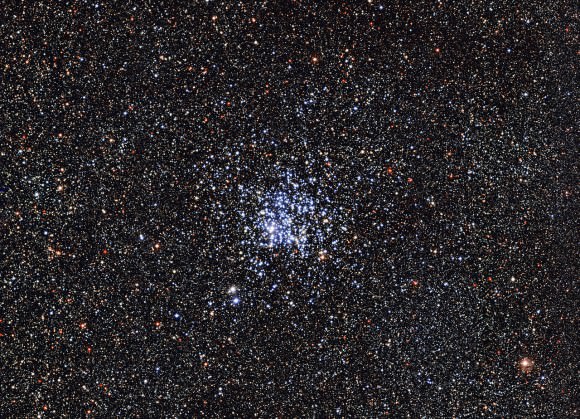 Messier 11, imaged using the Wide Field Imager on the MPG/ESO 2.2-metre telescope at ESO’s La Silla Observatory in Chile. Credit: ESO