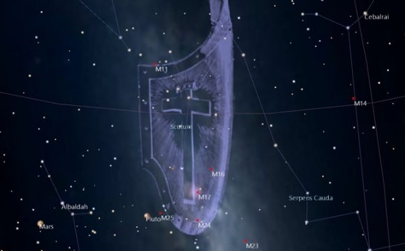 The Scutum Constellation ("The Shield" in Latin). Credit: appfeds.com 