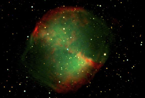 Picture of M27 processed and combined using IRAF and MaxIm DL by Mohamad Abbas. Credit: Mohamad Abbas 