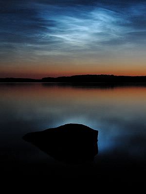 Noctilucent clouds over Saimaa. Credit: Wikipedia