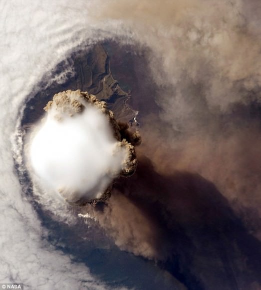 Third image of the volcano. Credit: NASA