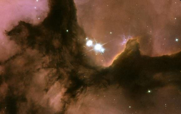Close up on the interiotr of the Trifid Nebula. Credit: NASA/HST