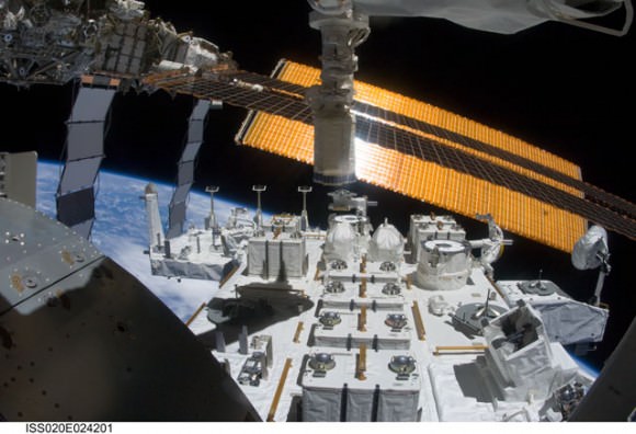 The new Kibo platform, or "front porch." Credit: NASA