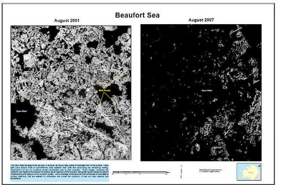 Ice loss in the Beaufort Sea. Credit: USGS