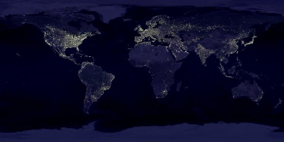 Earth lights at night.