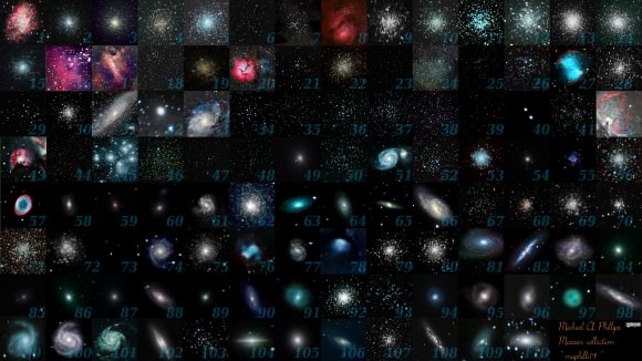 Compilation of all known Messier Objects. Credit: Michael A. Phillips