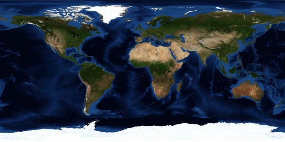NASA satellite map of the Earth